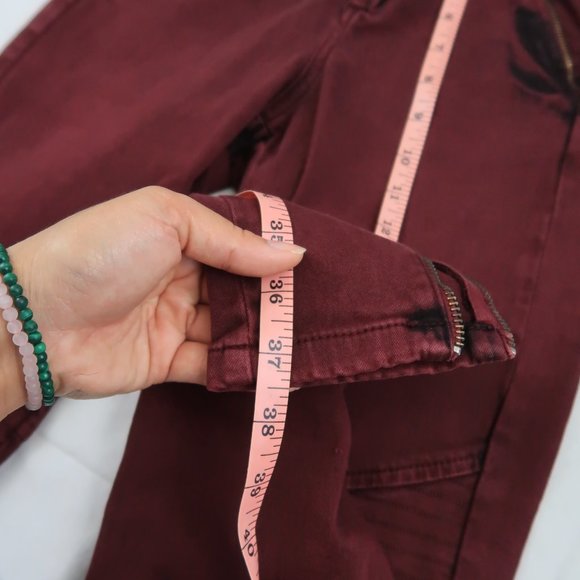 TOPSHOP MAROON JEANS - Picture 9 of 9